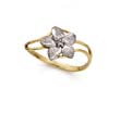
14k Two-Tone Plumeria Diamond Ring
