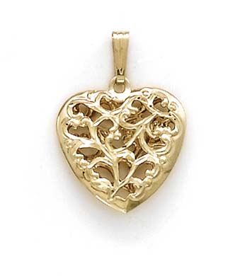 
14k Yellow Gold Heart Swirl Pendant
