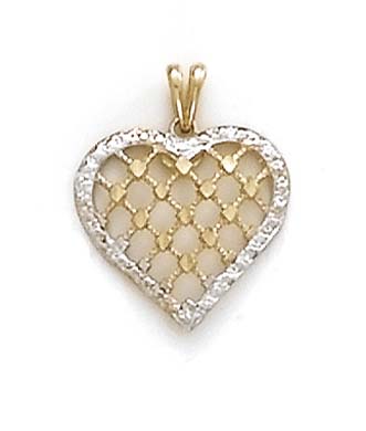 
14k Two-Tone Gold Heart Pendant
