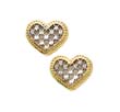
14k Two-Tone Diamond-Cut Heart Earrings
