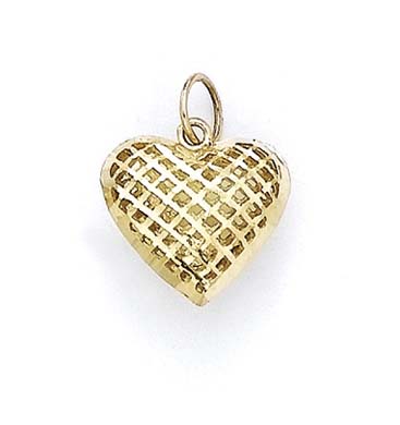 
14k Yellow Gold Small Mesh Heart Pendant

