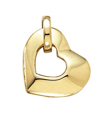 
14k Yellow Gold Wrap Wire Heart Pendant
