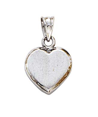 
14k White Gold Small Heart Pendant
