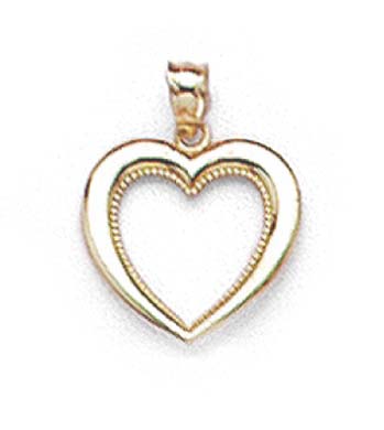 
14k Yellow Gold Small Outline Heart Pendant
