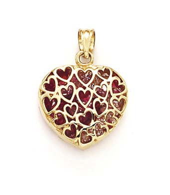 
14k Yellow Gold Heart Cubic Zirconia Pendant
