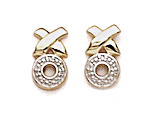 
14k Two-Tone Gold Xando Diamond Accent Earrings
