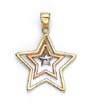 
14k Tricolor Star Dangle Pendant
