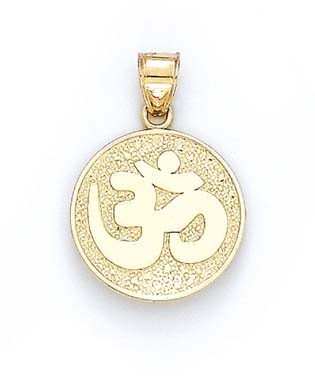
14k Yellow Gold Chinese Symbol Ohm Pendant
