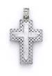 
14k White X Diamond-Cut Cross Pendant

