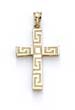 
14k Greek Key Cross Pendant
