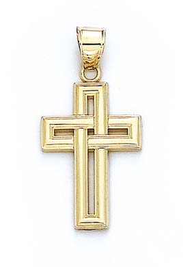
14k Yellow Gold Over-Lapping Cross Pendant
