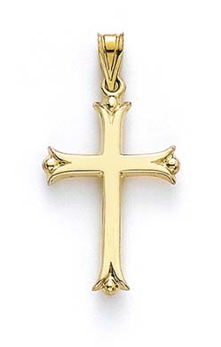 
14k Yellow Gold Polished Cross Pendant
