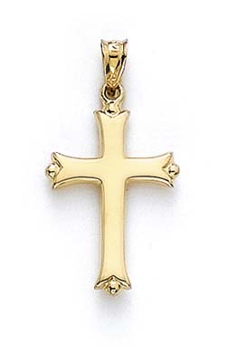 
14k Yellow Gold Small Polished Cross Pendant
