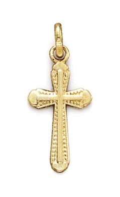 
14k Yellow Gold Framed Polished Cross Pendant
