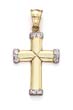 
14k Two-Tone Large Cross Etruscan Ends Pe
