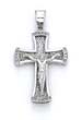 
14k White Diamond Crucifix Pendant
