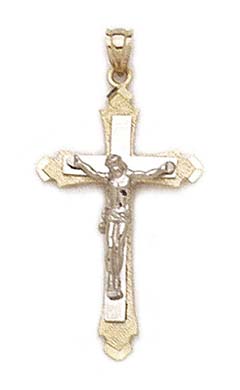 
14k Two-Tone Crucifix Pendant
