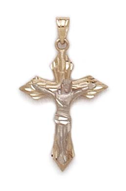 
14k Two-Tone Gold Crucifix Pendant
