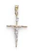 
14k Two-Tone Large Crucifix Pendant
