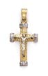 
14k Two-Tone Small Nugget Crucifix Pendan
