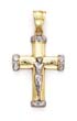
14k Two-Tone Large Crucifix Etruscan Pend
