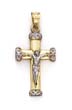 
14k Two-Tone Small Crucifix Pendant
