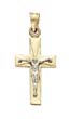 
14k Two-Tone Small Polished Christ Cross 
