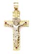 
14k Two-Tone Small Two-Tone Crucifix Red 
