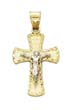 
14k Two-Tone Small X Diamond-Cut Crucifix
