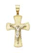 
14k Two-Tone Large X Diamond-Cut Crucifix
