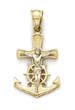 
14k Two-Tone Sailor Cross Pendant
