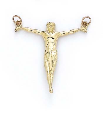 
14k Yellow Gold Jesus Shaped Cross Pendant
