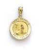 
14k Round St Francis Medallion Pendant
