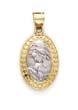
14k Two-Tone Oval Mary and Jesus Pendant
