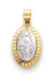 
14k Two-Tone Oval Mary Pendant
