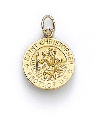 
14k St Christopher Medallion Pendant
