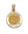 
14k Round St Michael Medallion Pendant
