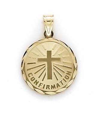 
14k Yellow Gold Large Round Confirmation Pendant
