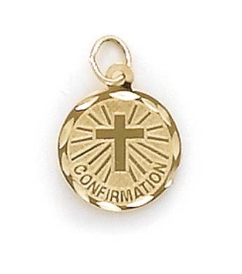 
14k Yellow Gold Small Round Confirmation Pendant

