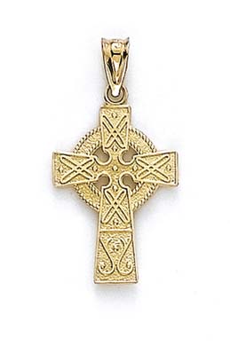 
14k Yellow Gold Small Polished Celtic Cross Pendant
