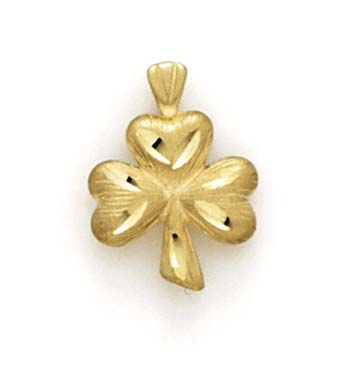 
14k Yellow Gold 3-Leaf Clover Pendant
