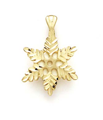 
14k Yellow Gold Snowflake Pendant
