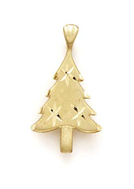 
14k Yellow Gold Christmas Tree Pendant
