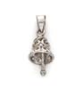 
14k White Bell Movable Chime Pendant
