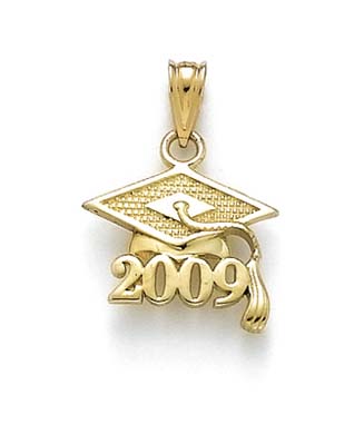 
14k Yellow Gold 2009 Graduation Cap Pendant
