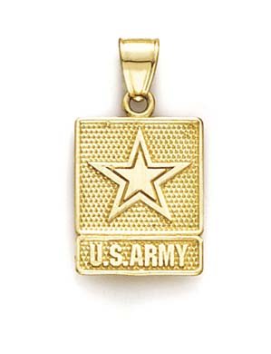 
14k Yellow Gold US Army Star Pendant
