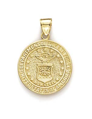 
14k Yellow Gold US Air Force Pendant

