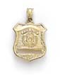 
14k Medium Police Badge Pendant
