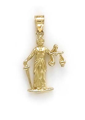 
14k Yellow Gold Scales Of Justice Pendant
