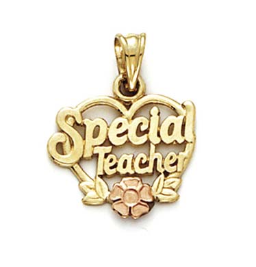 
14k Yellow Gold Special Teacher Heart Pendant
